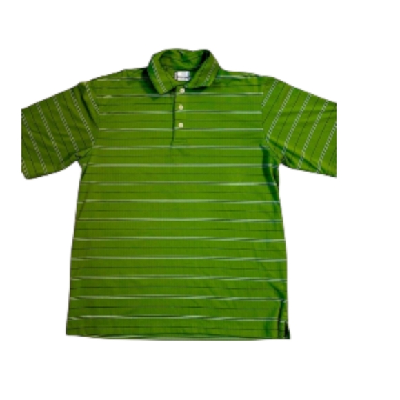 Slazenger Other - Men's Dress Shirt Green Striped Women Boys 3 Button